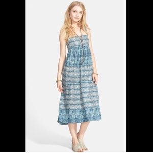 FREE PEOPLE Blue Noval Sac Magique Midi Dress